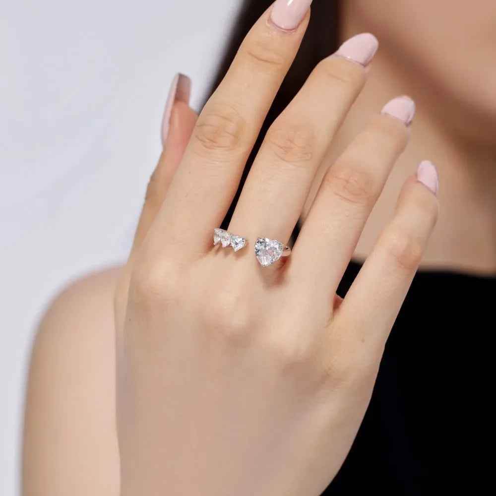 Toi Et Moi Heart Ring - RIYOVA Jewelry