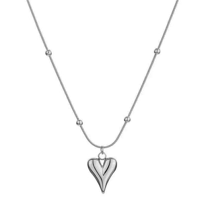 Dainty Peach Heart Necklace - RIYOVA Jewelry