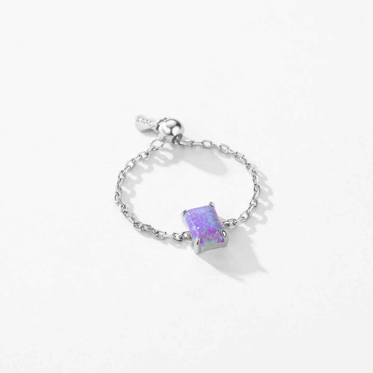 Mystic Opal Chain Ring - RIYOVA Jewelry