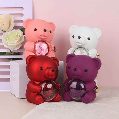 RIYOVA Eternal Rose Teddy Bear Gift Box - RIYOVA Jewelry