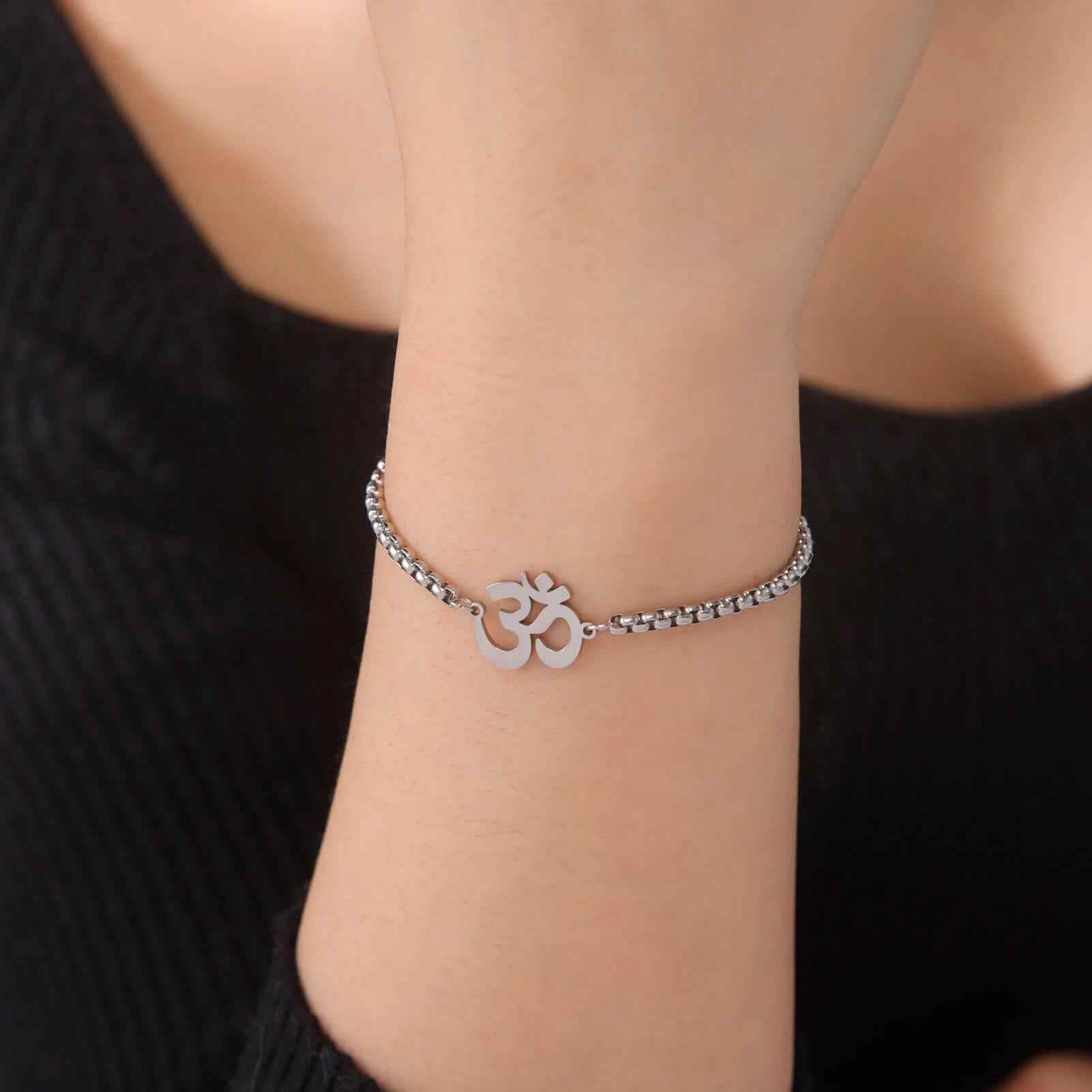 Om Shanti Om Bracelet - RIYOVA Jewelry