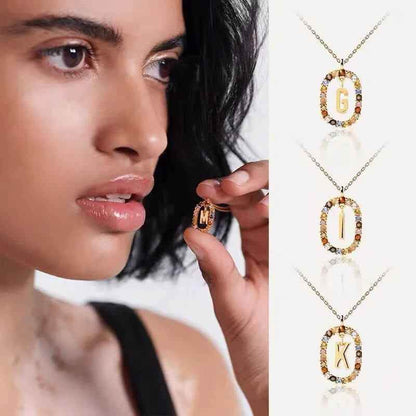 Aria Initial Necklace - RIYOVA Jewelry