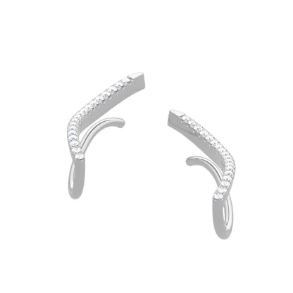 Crescia Moissanite Ear Cuffs - RIYOVA Jewelry