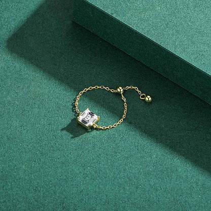 Vera Square Chain Ring - RIYOVA Jewelry