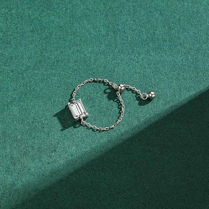 Elara Bar Chain Ring - RIYOVA Jewelry