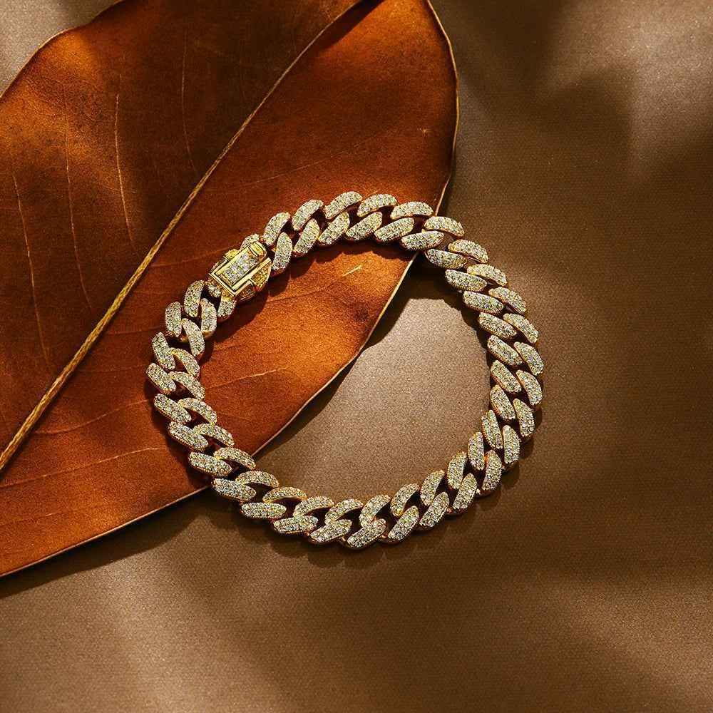 Monika Moissanite Cuba Bracelet - RIYOVA Jewelry