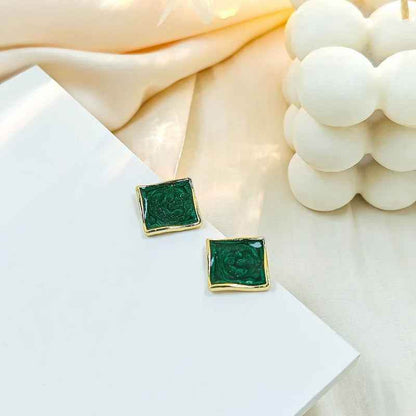 Vintage Malachite Earrings - RIYOVA Jewelry