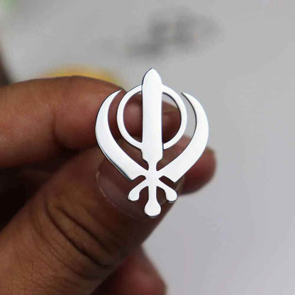Sikh Khanda Suit Brooch - RIYOVA Jewelry