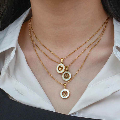 Ash Initial Pendant Necklace - RIYOVA Jewelry