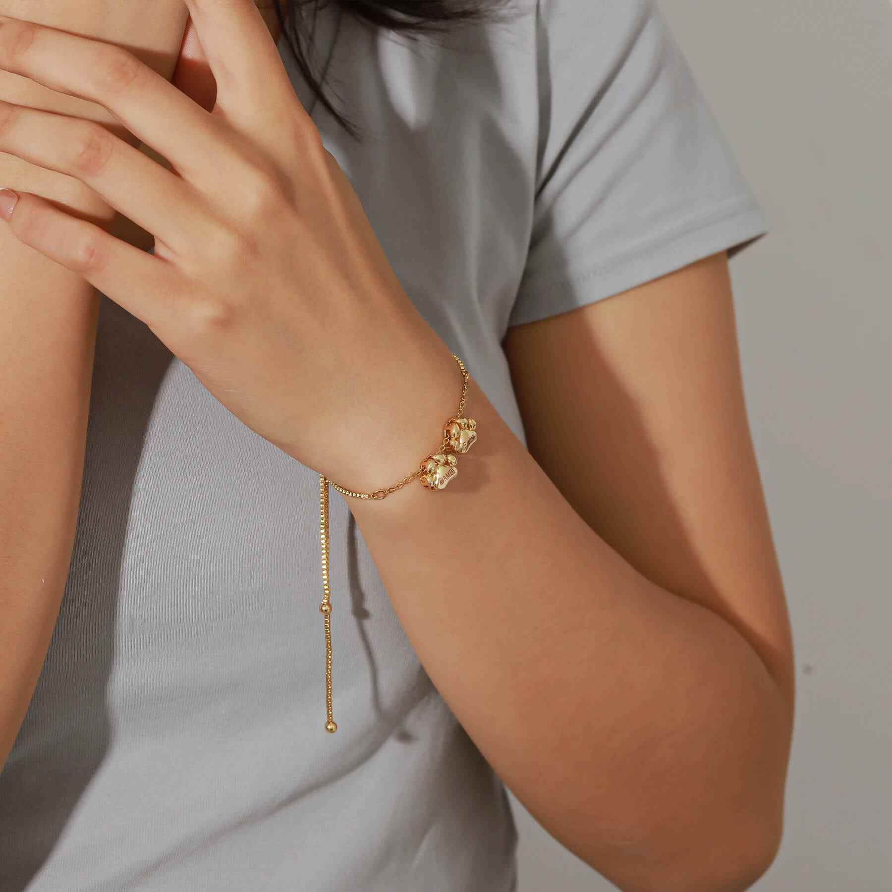 3D Bubble Paw Print Bracelet - RIYOVA Jewelry