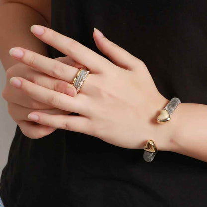 Open Heart Bracelet - RIYOVA Jewelry