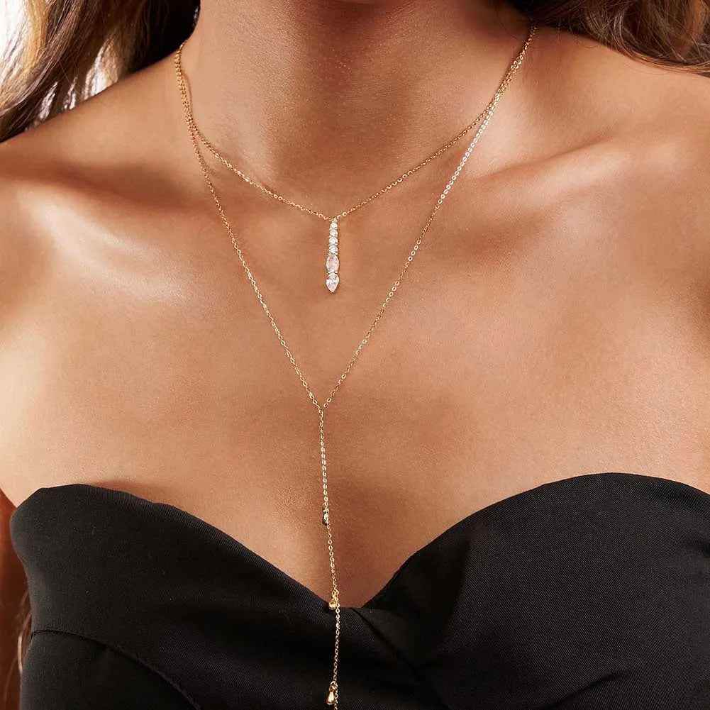 Yasmin Zirconia Necklace - RIYOVA Jewelry