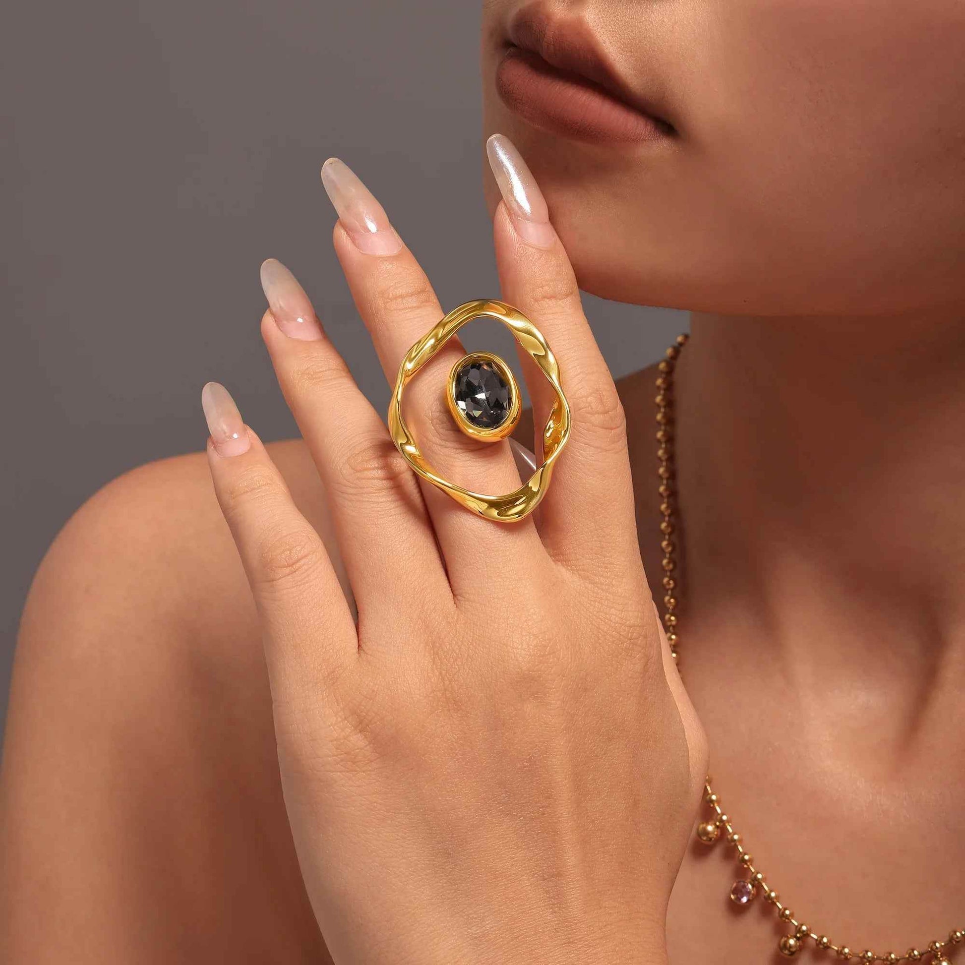 Twist Harmony Open Ring - RIYOVA Jewelry