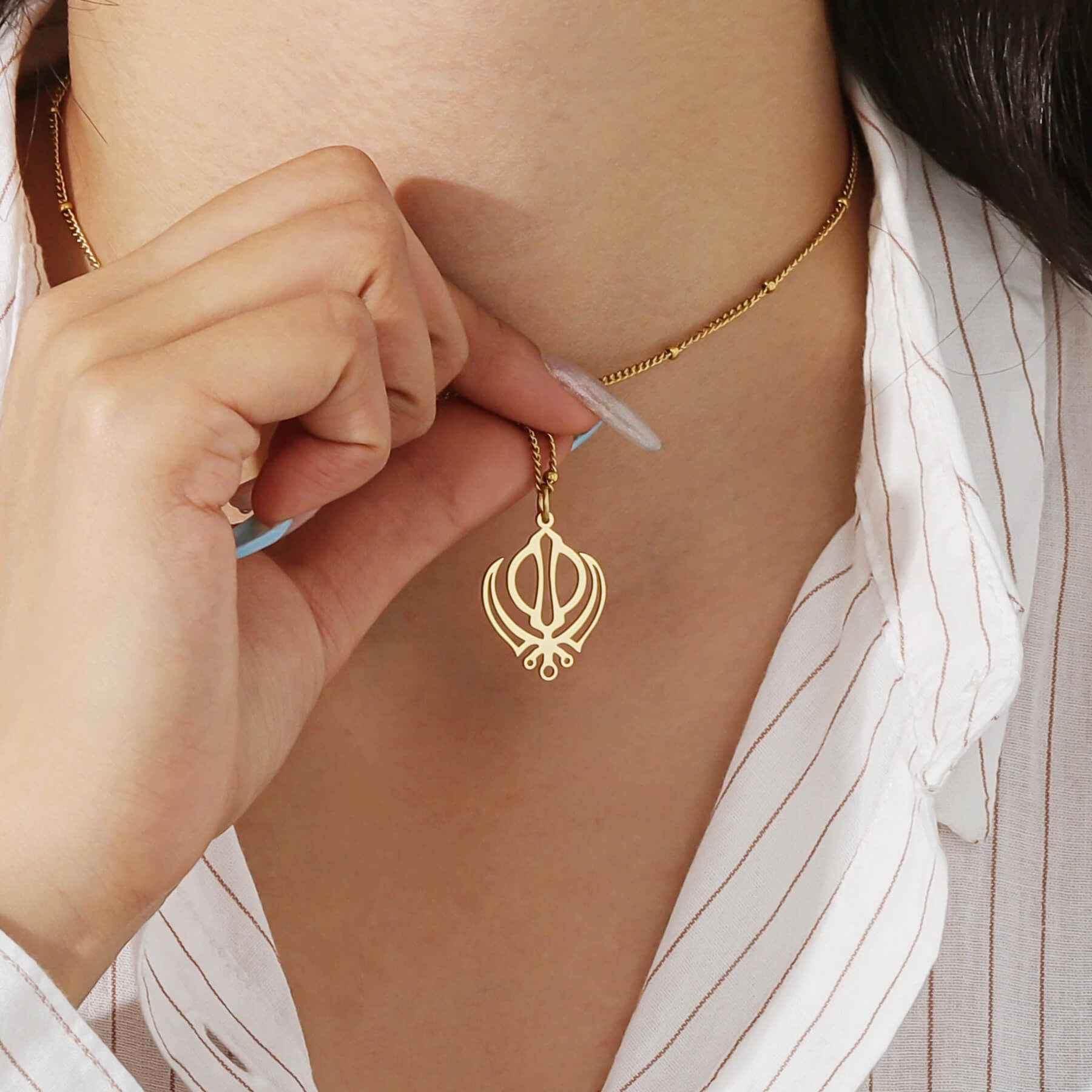 Royal Khanda Necklace for Couples - RIYOVA Jewelry