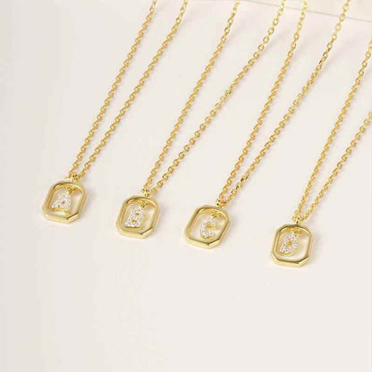 Roman Initial Pendant Necklace - RIYOVA Jewelry