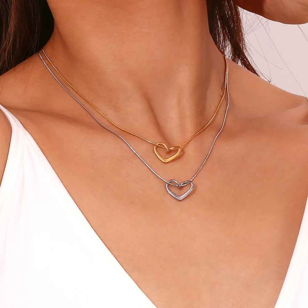 Cordina Heart Necklace - RIYOVA Jewelry