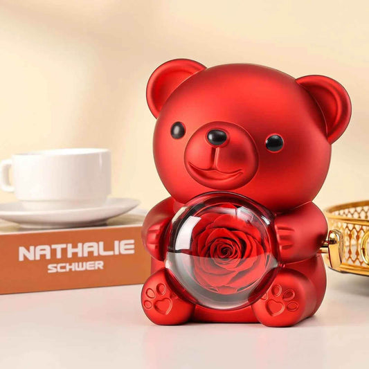 RIYOVA Eternal Rose Teddy Bear Gift Box - RIYOVA Jewelry