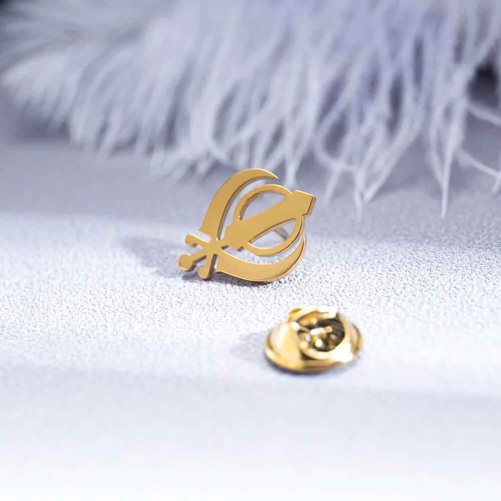 Courage Khanda Suit Brooch - RIYOVA Jewelry