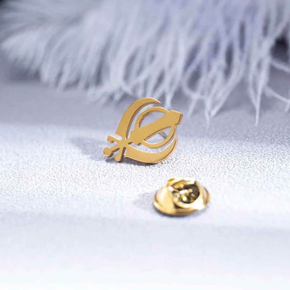 Courage Khanda Suit Brooch - RIYOVA Jewelry