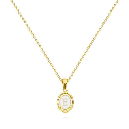 Emma Initial Pendant Necklace - RIYOVA Jewelry