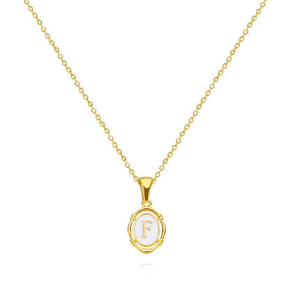 Emma Initial Pendant Necklace - RIYOVA Jewelry