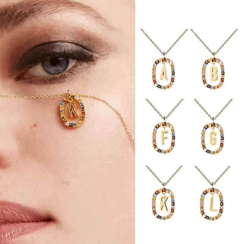 Aria Initial Necklace - RIYOVA Jewelry
