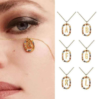 Aria Initial Necklace - RIYOVA Jewelry