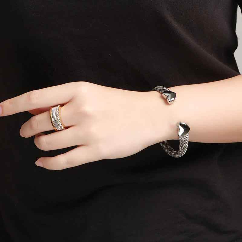 Open Heart Bracelet - RIYOVA Jewelry