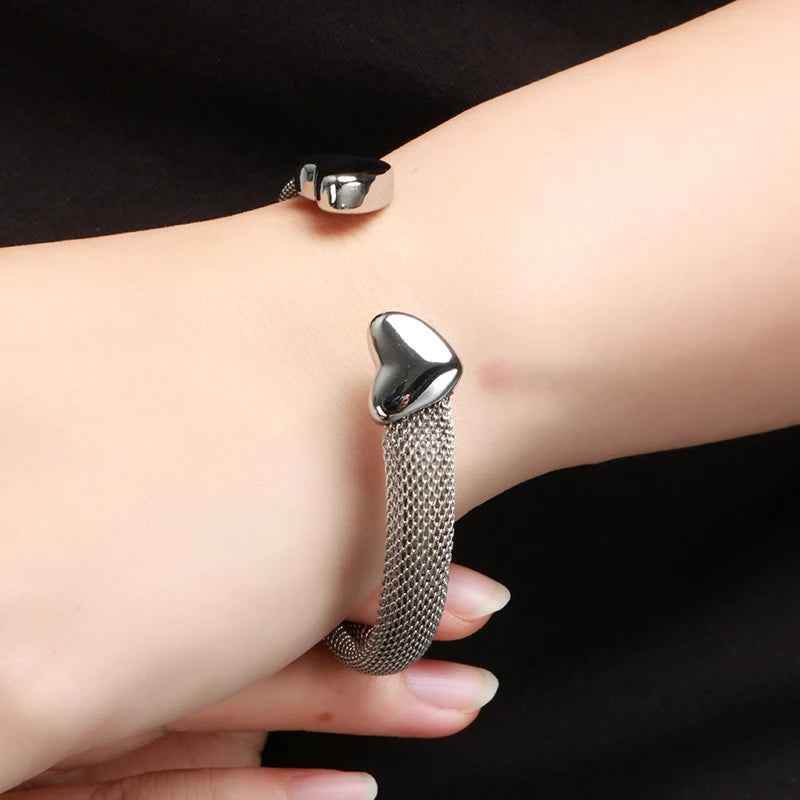 Open Heart Bracelet - RIYOVA Jewelry