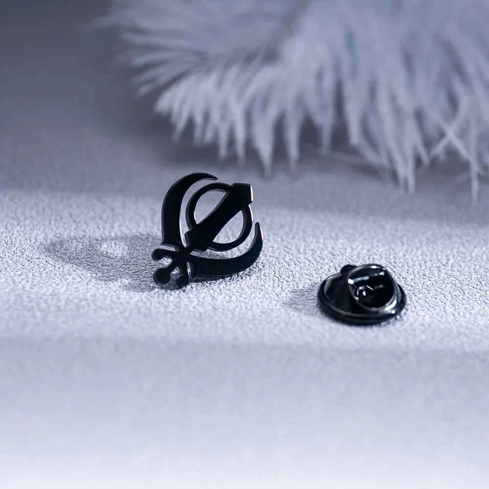 Courage Khanda Suit Brooch - RIYOVA Jewelry