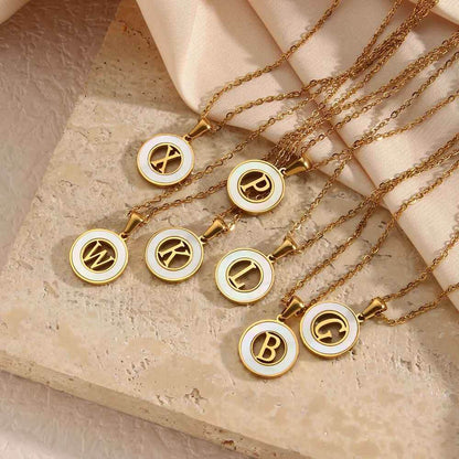 Ash Initial Pendant Necklace - RIYOVA Jewelry