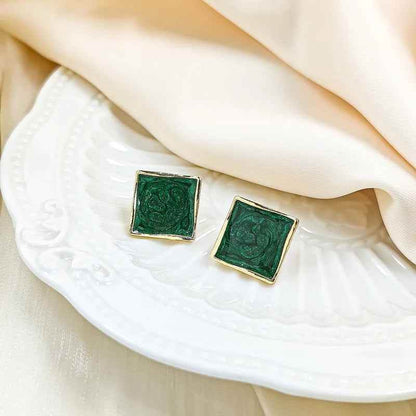 Vintage Malachite Earrings - RIYOVA Jewelry