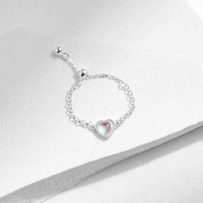 Moonlit Link Chain Ring - RIYOVA Jewelry