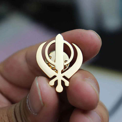 Sikh Khanda Suit Brooch - RIYOVA Jewelry
