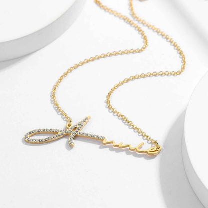 Dainty Signature Name Necklace - RIYOVA Jewelry