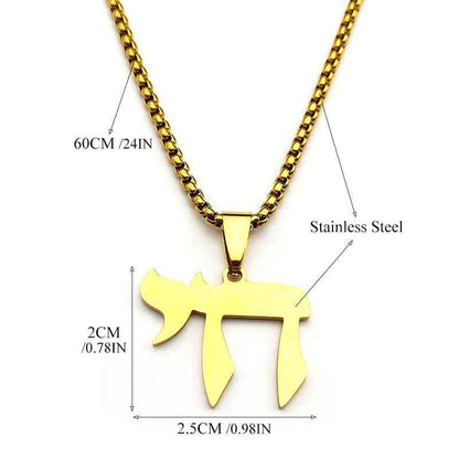 Jewish Chai Necklace - RIYOVA Jewelry
