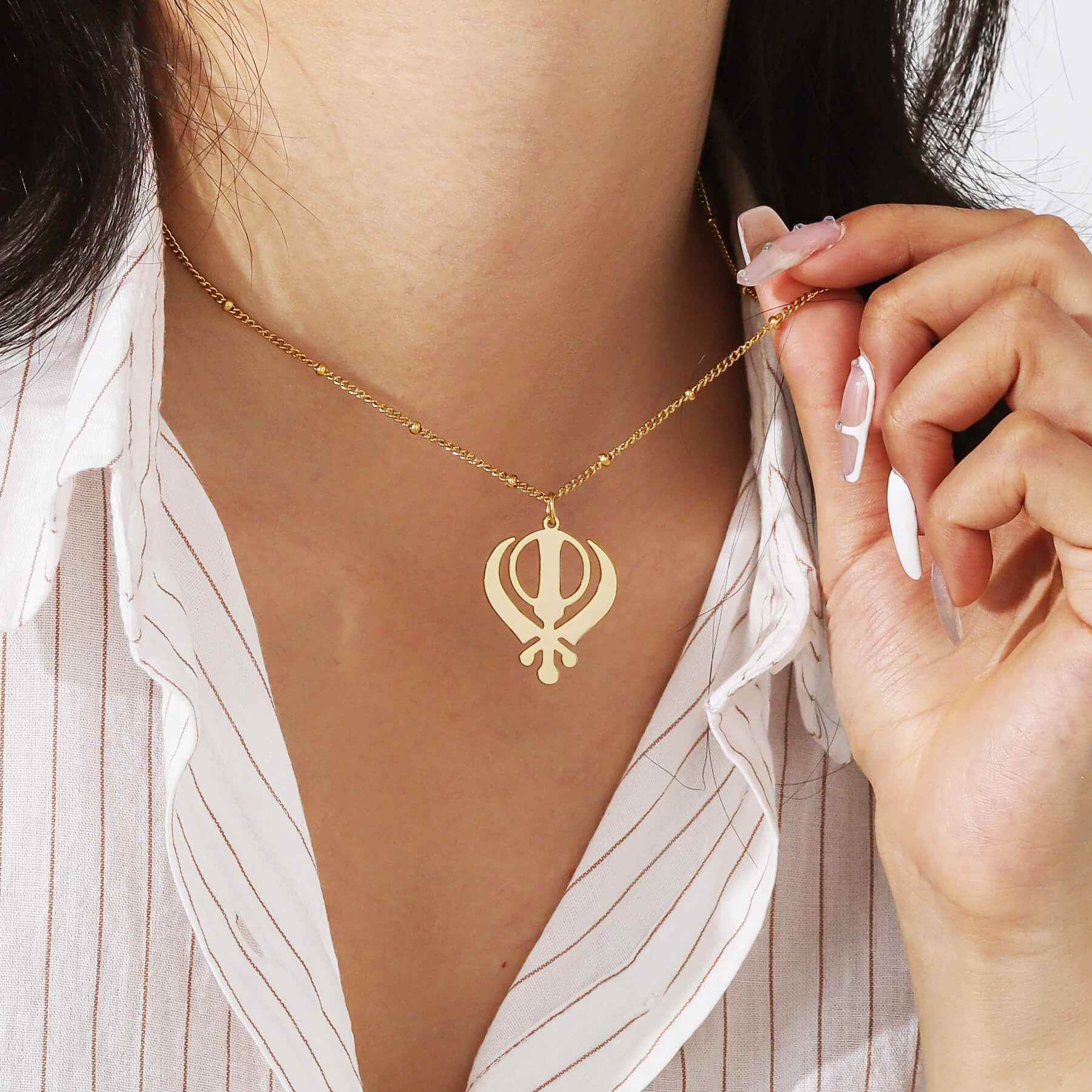 Royal Khanda Necklace for Couples - RIYOVA Jewelry