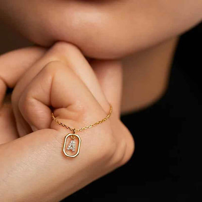Roman Initial Pendant Necklace - RIYOVA Jewelry