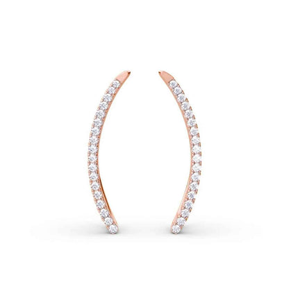 Crescia Moissanite Ear Cuffs - RIYOVA Jewelry