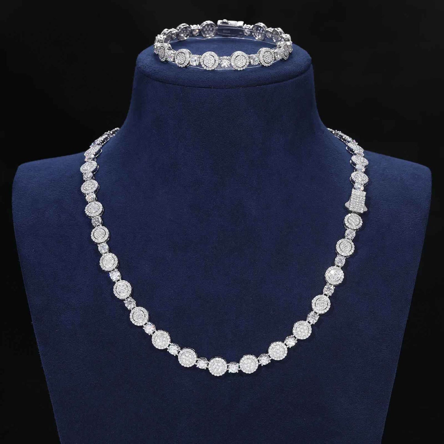 925 Iced Out Round Tennis Chain – CZ Edition - RIYOVA Jewelry