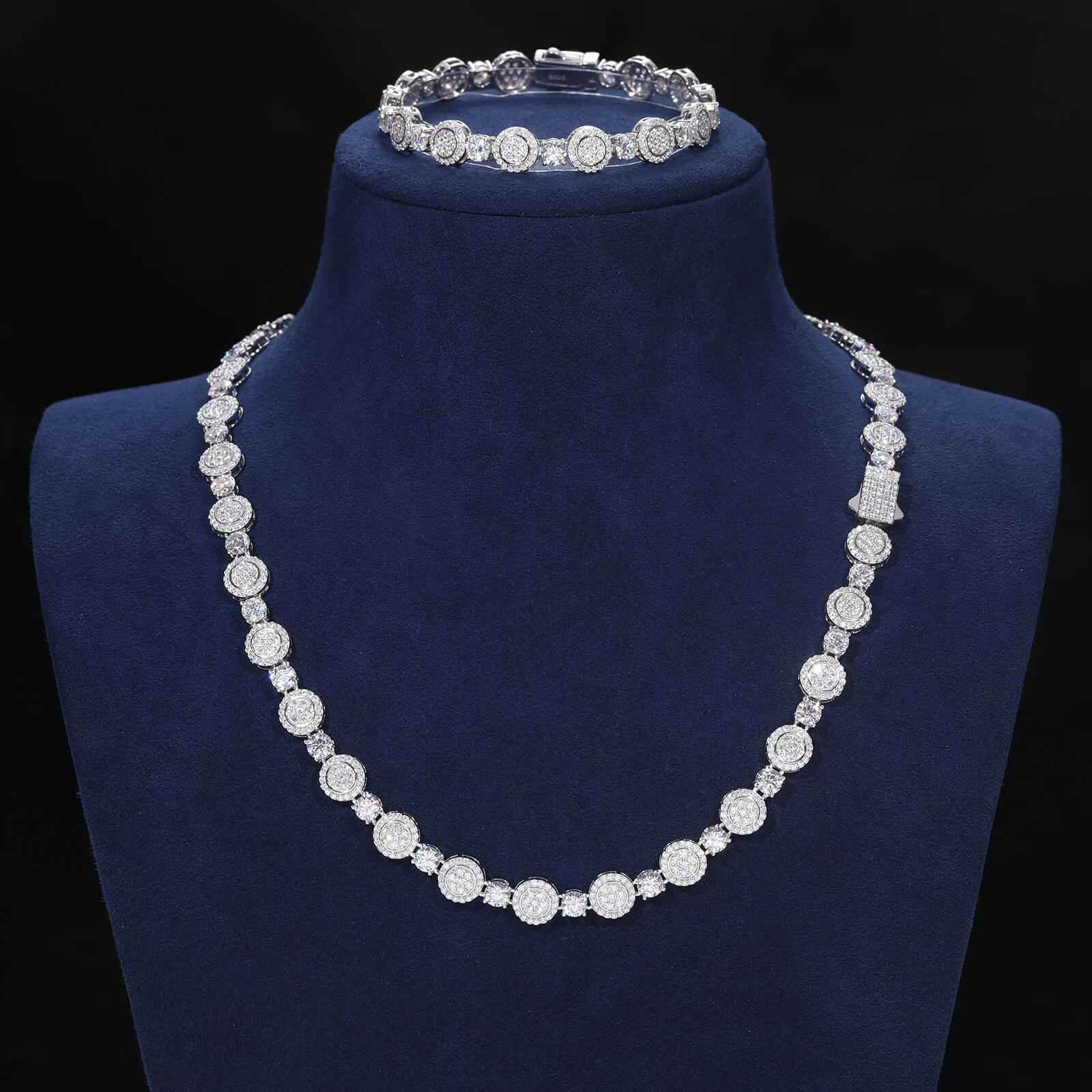 925 Iced Out Round Tennis Chain – CZ Edition - RIYOVA Jewelry
