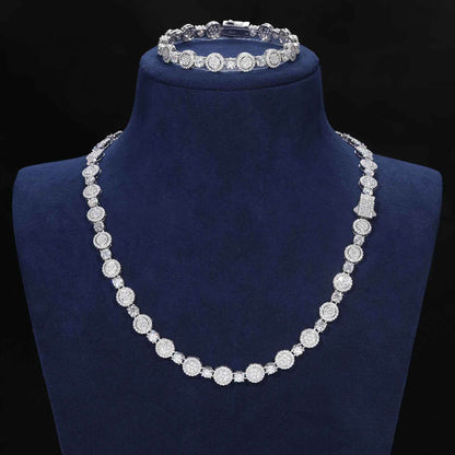 925 Iced Out Round Tennis Chain – CZ Edition - RIYOVA Jewelry