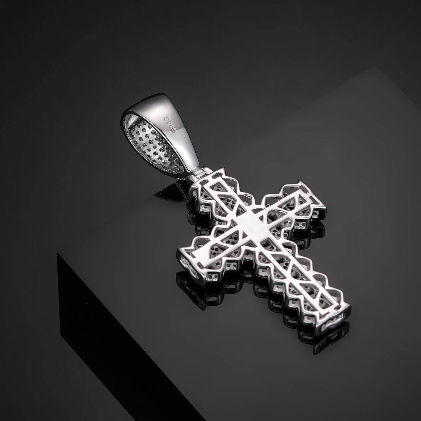 925 Iced Out Hip Hop Criss Pendant - RIYOVA Jewelry