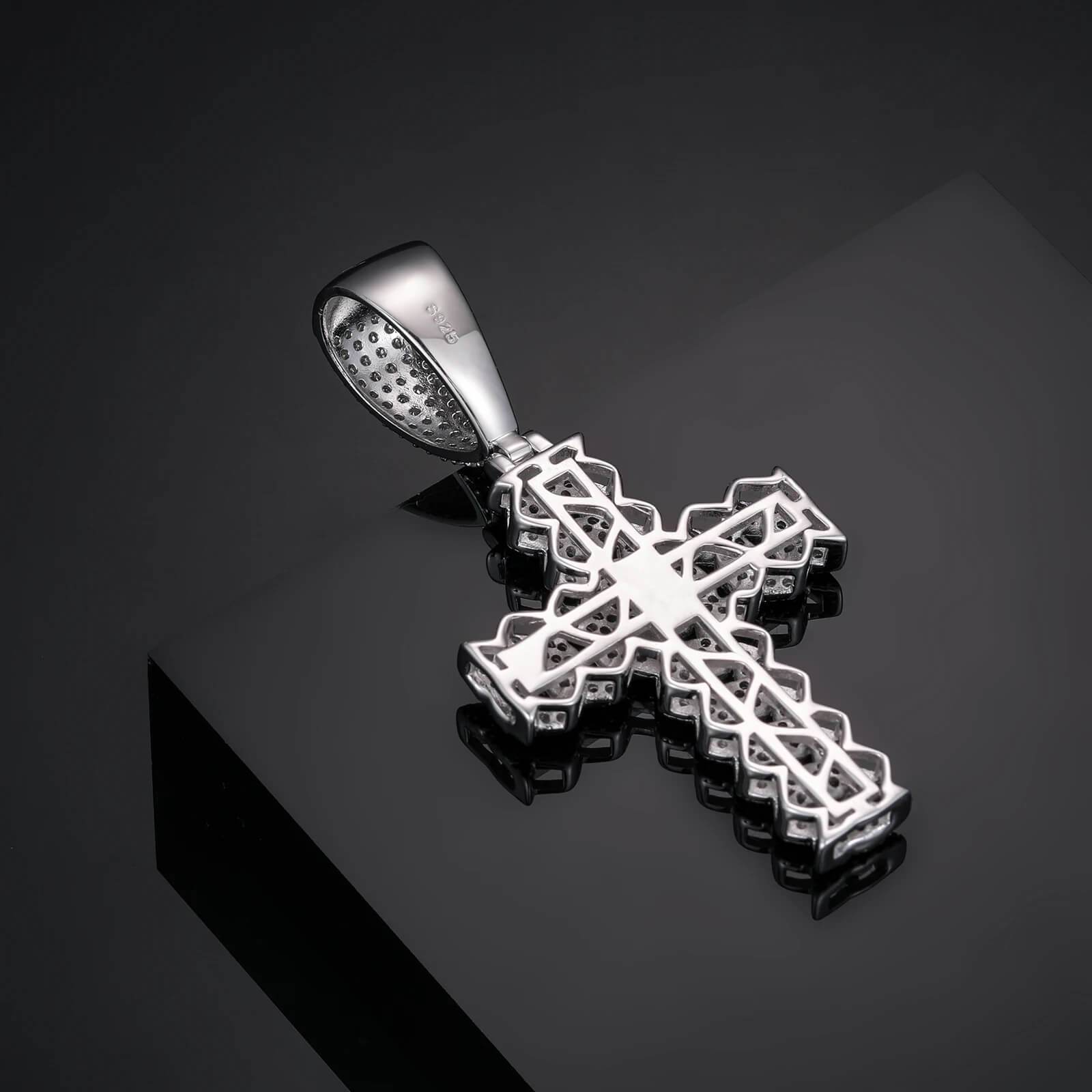 925 Iced Out Hip Hop Criss Pendant - RIYOVA Jewelry