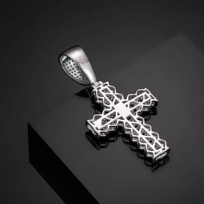 925 Iced Out Hip Hop Criss Pendant - RIYOVA Jewelry