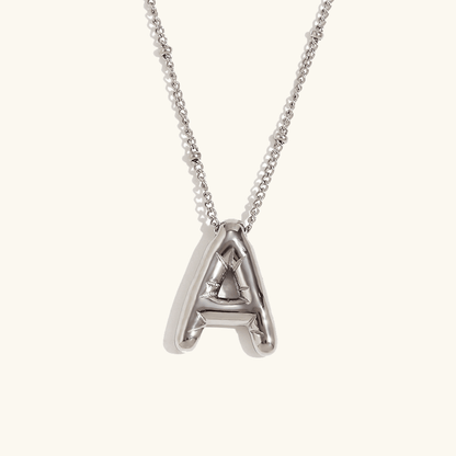 Balloon Initial Pendant Necklace - RIYOVA Jewelry