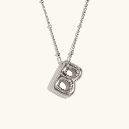 Balloon Initial Pendant Necklace - RIYOVA Jewelry