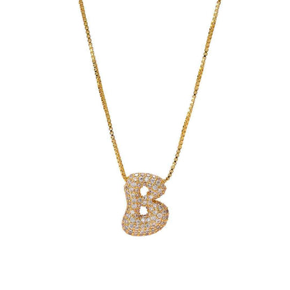 Sia Sparkling Initial Necklace - RIYOVA Jewelry
