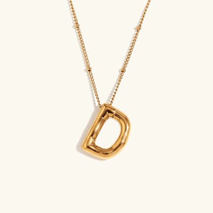 Balloon Initial Pendant Necklace - RIYOVA Jewelry