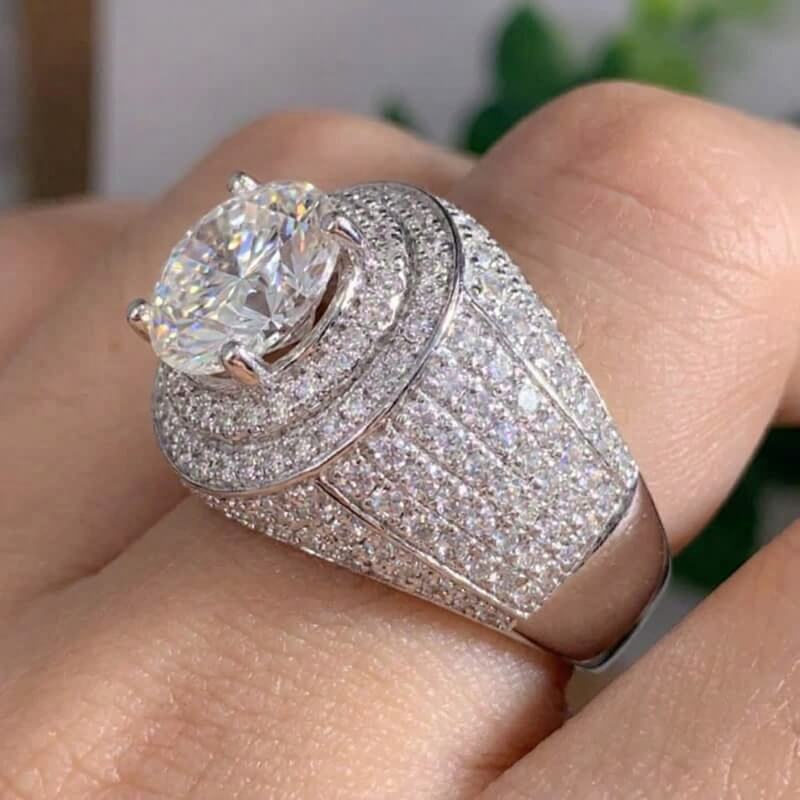 Dome Engagement Ring for Men RIYOVA